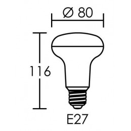 Réflecteur Led R80 E27 10W