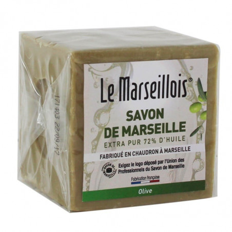 SAVON DE MARSEILLE Savon Cube Olive 300g LE MARSEILLOIS