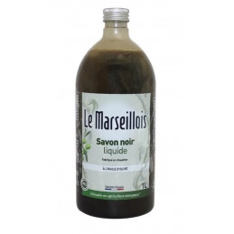 SAVON NOIR LIQUIDE à l'huile d'olive 1L LE MARSEILLOIS