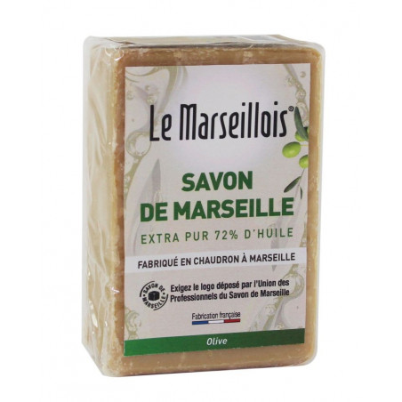 SAVON DE MARSEILLE Savonnette Olive 250g LE MARSEILLOIS
