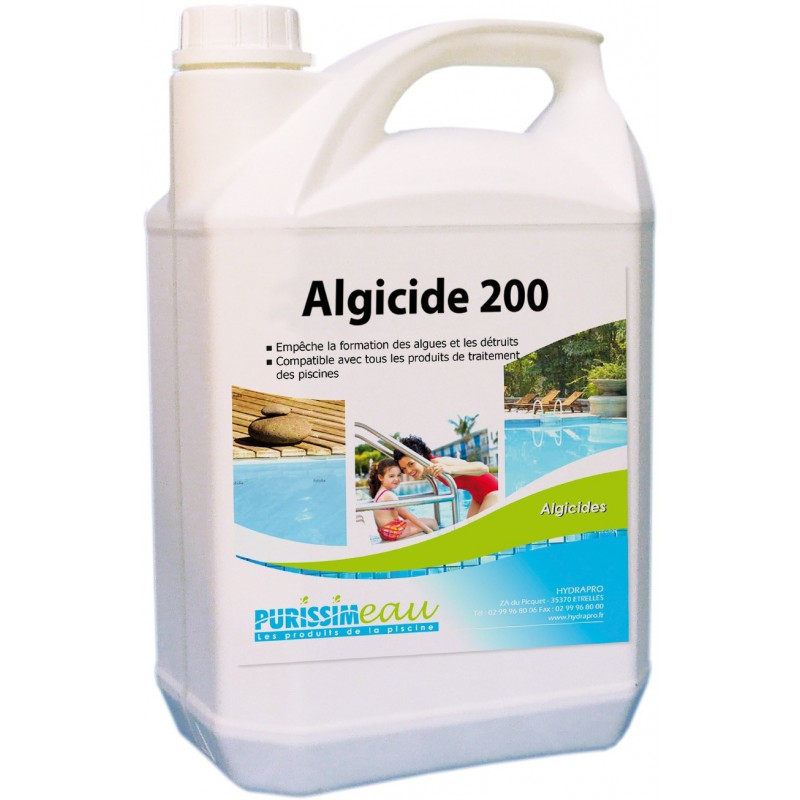 Chimie piscine : Anti-algues 3 fonctions (bactéricide+fongicide+algicide)-  bidon 5 l