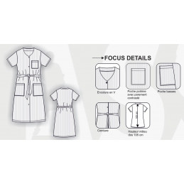 Blouse Femme JOSY manchette courte rayé bleu TAILLE 0 HASSON