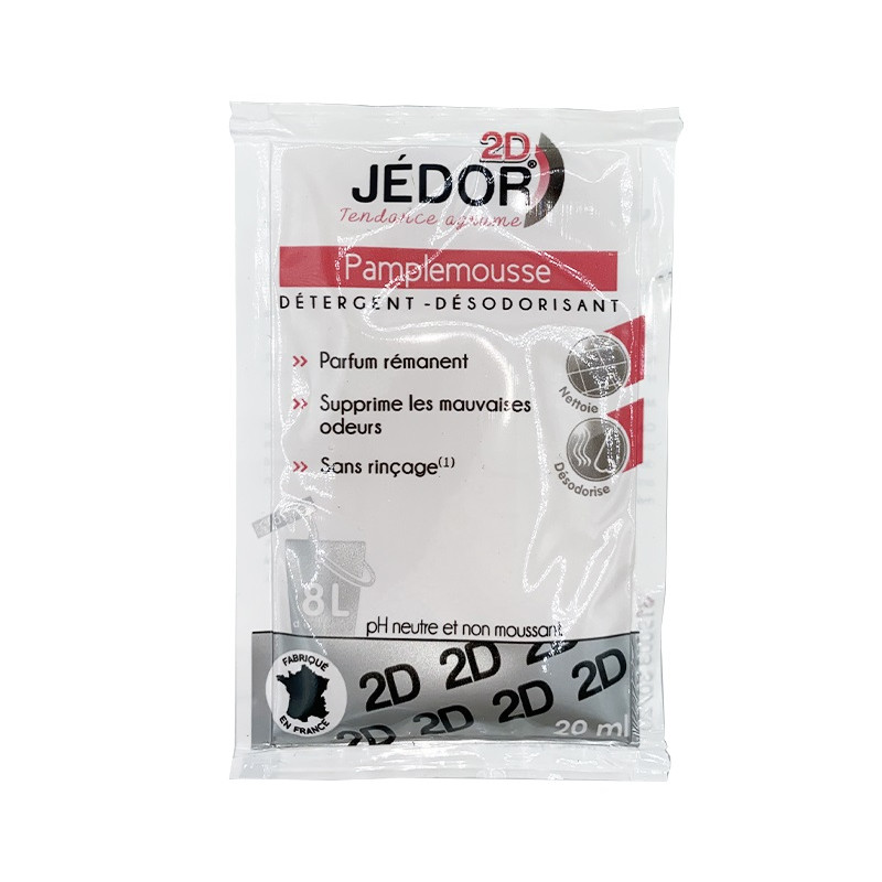 Dosettes 2D Detergent Surodorant JEDOR 20ml Pamplemousse