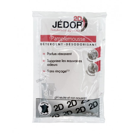 Dosettes 2D Detergent Surodorant JEDOR 20ml Pamplemousse