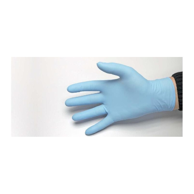 Gant jetable en nitrile non poudré bleu Lot de 100