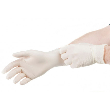 Gant d'examen jetable en Latex non poudré rugueux Lot de 100