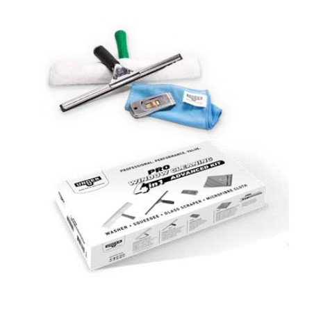 Kit nettoyage vitrerie Pro 4 en 1 UNGER