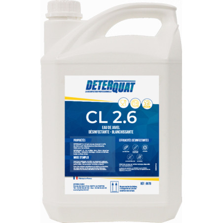 Eau de JAVEL 2,6% 5L Deterquat