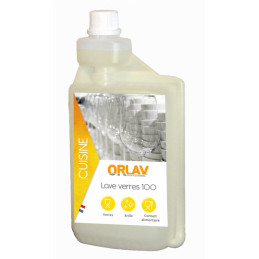 Liquide lave verres 100 chloré en doseur 1L ORLAV