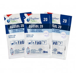 Dosettes 2D Détergent Surodorant DUOSOL 20ml Fraicheur Nette