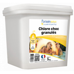 Chlore Choc Piscine - Granulés - Seau 5 kg - Chlore Rapide Effet Immediat -  EDG