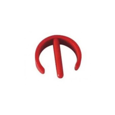 Clips attache goupille rouge pour manche à trou