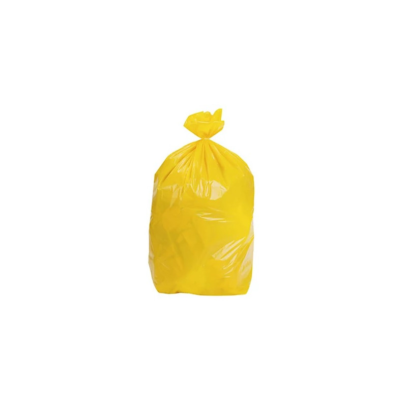 Sac poubelle jaune spécial hôpital 20L 19µ rouleau 25 sacs