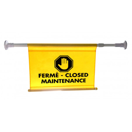 Drapeau de signalisation sur barre extensible