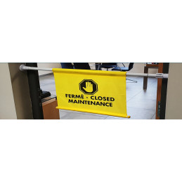 Drapeau de signalisation sur barre extensible