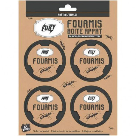 Boite appat fourmis Lot de 4 FURY