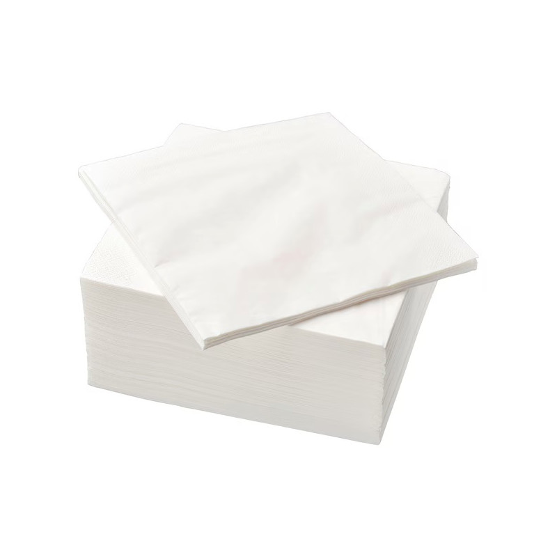 Serviette de table en papier blanc 2 plis