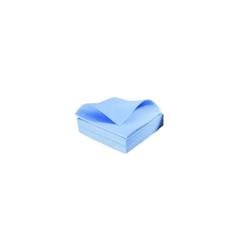 Lavette non tissée bleue 120 g/m² 38x38cm sachet de 10