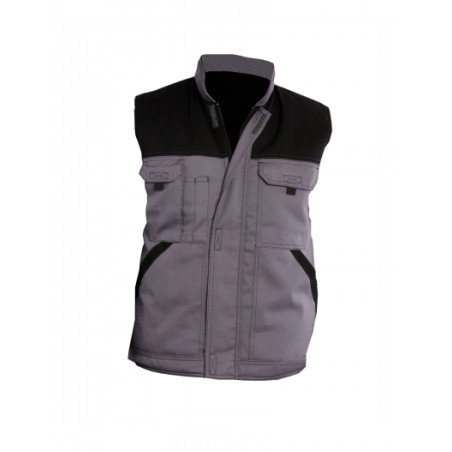 Gilet GUSTAV ss manche matelassé Typhon Gris-Noir PBV