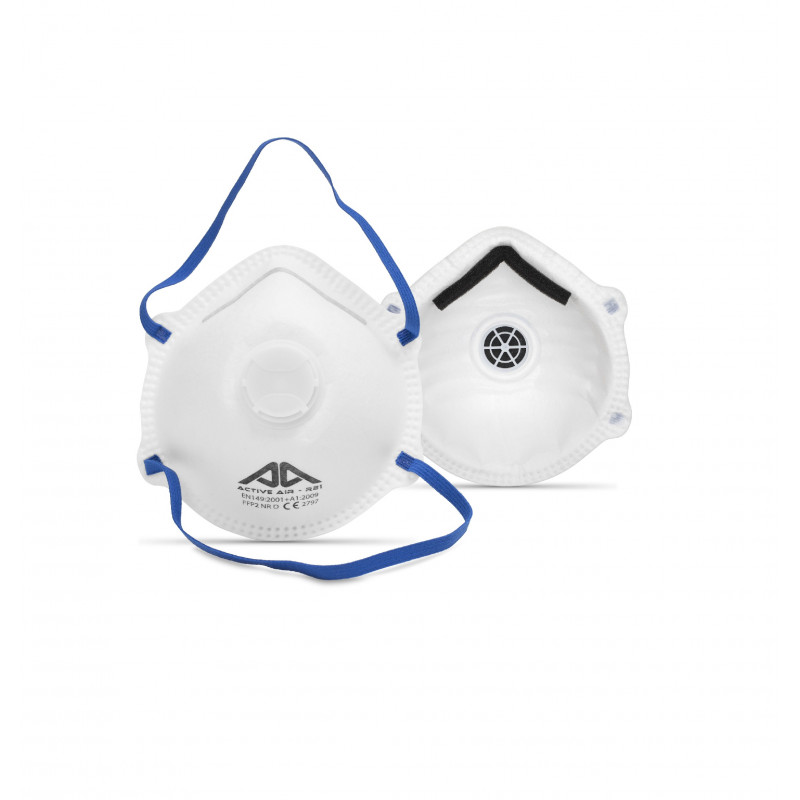 Masque coque avec Valve FFP2 NR D Active Air R21 Lot de 10 ACTIVE GEAR