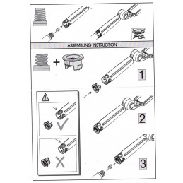 Adaptateur pour Tête de loup et Plumeau Filetage Américain