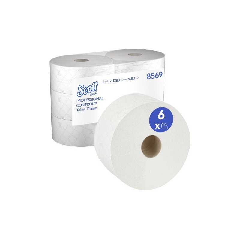 Papier toilette Scott Control à dévidage central 8569 Lot de 6 314m SCOTT Kimberly Clark