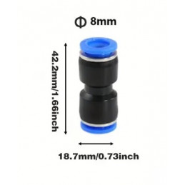Raccord rapide pneumatique 8mm-8mm droit