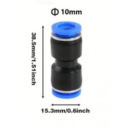 Raccord rapide pneumatique 10mm-10mm droit