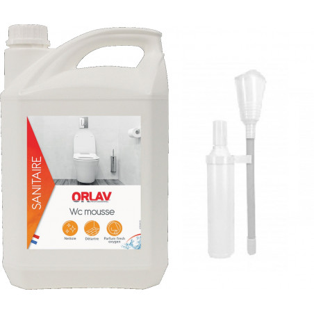 WC Mousse ORLAV Carton 2 X 5 L avec 1 Vadrouille