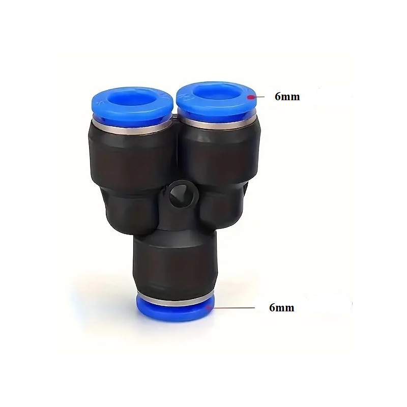 Raccord rapide pneumatique 6mm-6mm-6mm en Y
