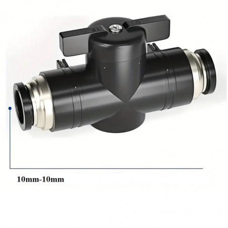 Vanne BUC manuelle raccord rapide pneumatique air eau 10mm-10mm