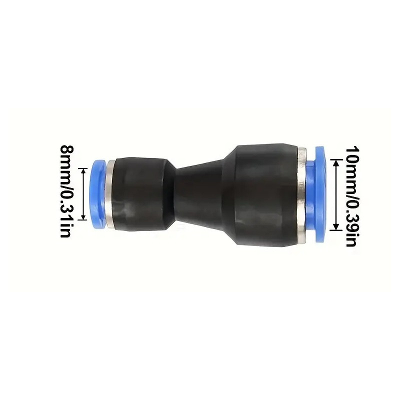 Raccord rapide pneumatique 10mm-8mm droit