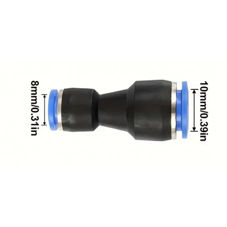 Raccord rapide pneumatique 10mm-8mm droit