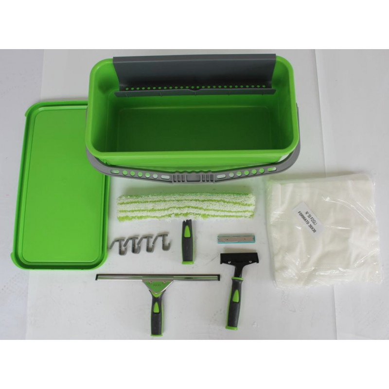 Kit de nettoyage vitrerie Pro 9 en 1 ICA