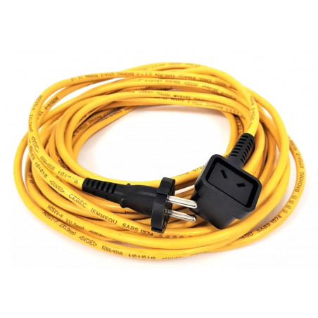 Câble jaune 10m 2x1mm Nuplug pour aspirateur Nupro Réflo