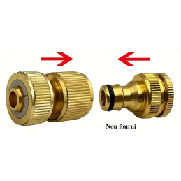 Raccord rapide alu pour tuyau D13mm