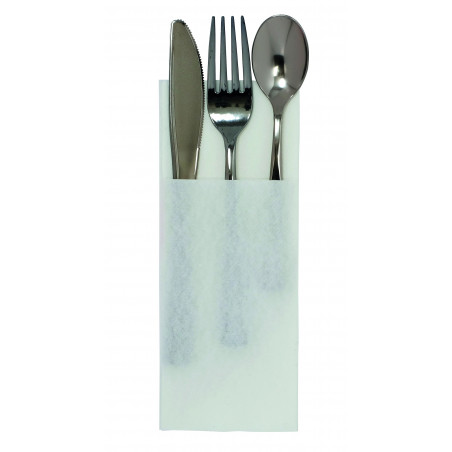 Serviette Pocket Kangourou en papier couleur blanche voie sèche 40x32