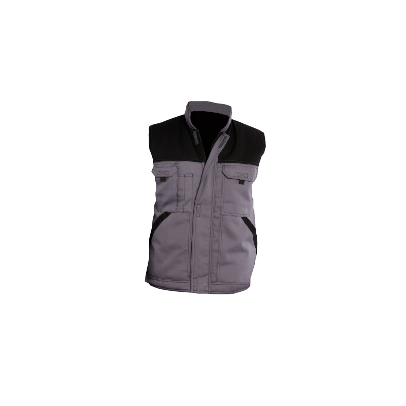 Gilet GUSTAV ss manche matelassé Typhon Gris-Noir PBV