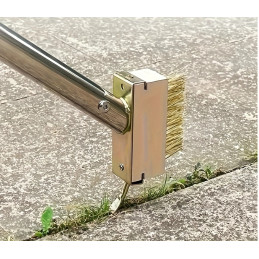 Brosse fil d'acier pour désherbage manuel des joints de dalles