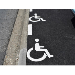 Sigle Handicapé 600mmx500mm Blanc CITY S3 Préfabriquée Thermocoléé PREMARK