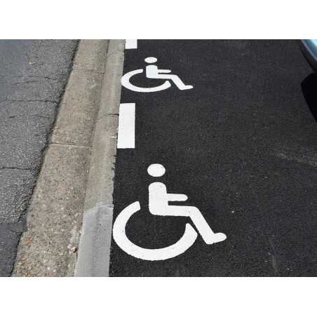 Sigle Handicapé 600mmx500mm Blanc CITY S3 Préfabriquée Thermocoléé PREMARK