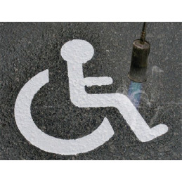 Sigle Handicapé 1200mmx1000mm Blanc CITY S3 Préfabriquée