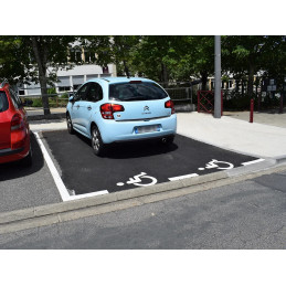 Sigle Handicapé 600mmx500mm Blanc CITY S3 Préfabriquée Thermocoléé PREMARK