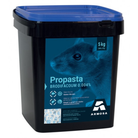 Pâte appât brodifacoum 40 ppm PROPASTA SPÉCIAL 3D Seau 5Kg