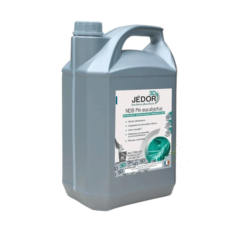 Détergent Surodorant Bactéricide JEDOR 3D Pin Eucalyptus 5L