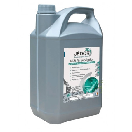 Détergent Surodorant Bactéricide JEDOR 3D Pin Eucalyptus 5L