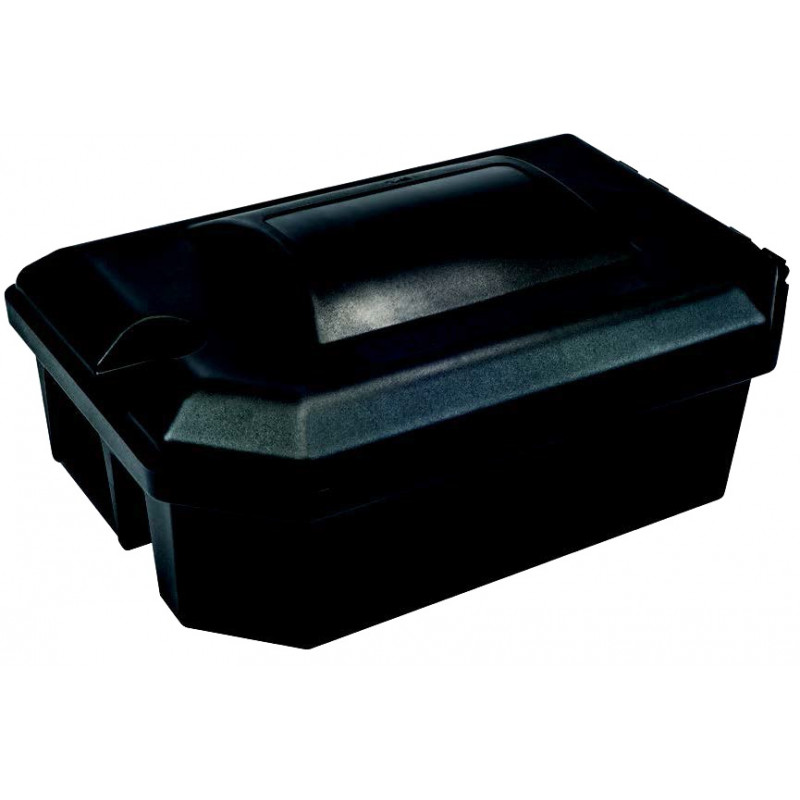 Poste d'appâtage à rats double entrée compact et robuste Rotech Bullet Noir