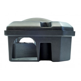 Poste d'appâtage à rats double entrée compact et robuste Rotech Bullet Noir