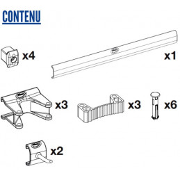 Support Mural Hygiénique Hi-Flex 420 mm Bleu VIKAN