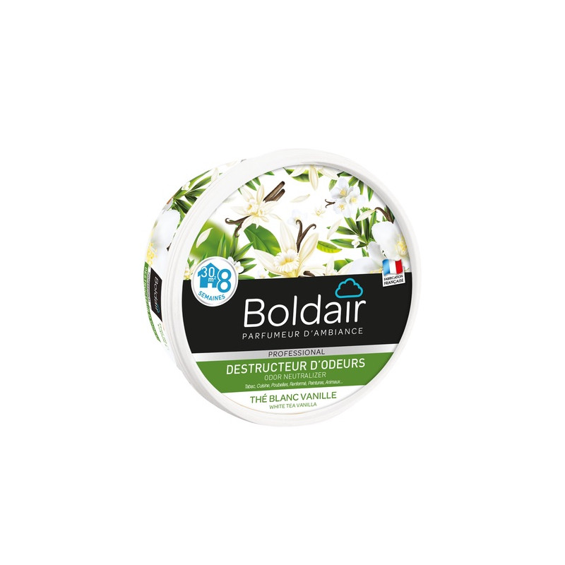 Gel destructeur d'odeurs thé blanc vanille 300g BOLDAIR